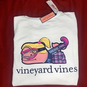 vineyard vines womens t-shirt, small, White Color